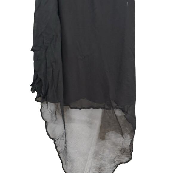 White House Black Market Little Black Dress Maxi 6 100% Silk Elegant Stylish - Picture 6 of 7